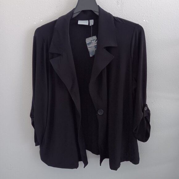 GRAVER Susan Graver LK Luxe Petite Notch Collar Jacket - Sz 2XP a679527 - Picture 2 of 6